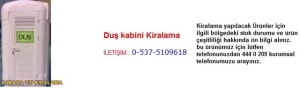 Ankara duş kabini kiralama