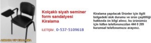 Ankara kolçaklı siyah seminer form sandalyesi kiralama