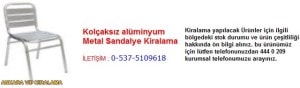 Ankara kolçaksız alüminyum metal sandalye kiralama