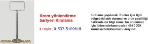 Ankara krom yönlendirme bariyeri kiralama