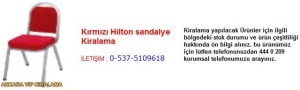 Ankara kırmızı hilton sandalye kiralama