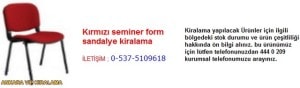 Ankara kırmızı seminer form sandalye kiralama