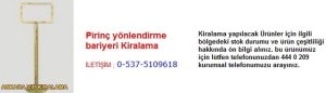 Ankara pirinç yönlendirme bariyeri kiralama