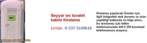 Ankara seyyar wc tuvalet kabini kiralama