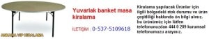 Ankara yuvarlak banket masa kiralama